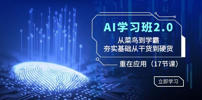 AI学习班2.0：从菜鸟到学霸，夯实基础从干货到硬货，重在应用(17节课)-小鹏项目网
