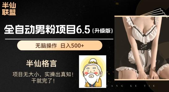 男粉项目6.5升级版，全自动男粉项目，日收入1K+【揭秘】-小鹏项目网