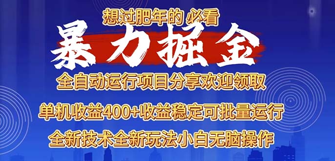 2025暴力掘金项目，想过肥年必看！-小鹏项目网