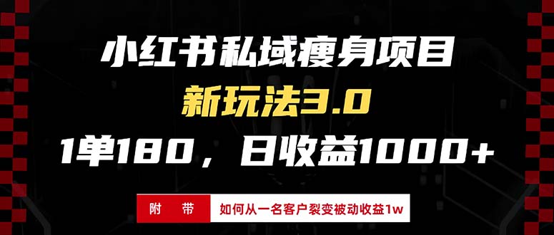 小红书瘦身项目3.0模式，新手小白日赚收益1000+(附从一名客户裂变收益…-小鹏项目网