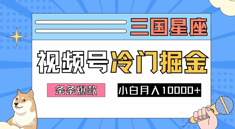 2024视频号三国冷门赛道掘金，条条视频爆款，操作简单轻松上手，新手小白也能月入1w-小鹏项目网