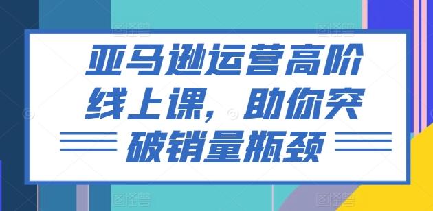 亚马逊运营高阶线上课，助你突破销量瓶颈-小鹏项目网