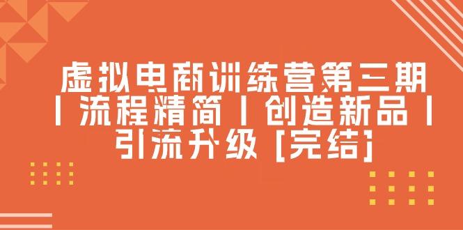 虚拟电商训练营第三期丨流程精简丨创造新品丨引流升级 [完结]-小鹏项目网
