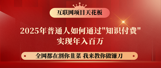 镰刀训练营超级IP合伙人，25年普通人如何通过“知识付费”年入百万！-小鹏项目网