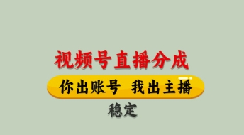 视频号直播分成，全程托管招募，单月轻松变现8k【揭秘】-小鹏项目网
