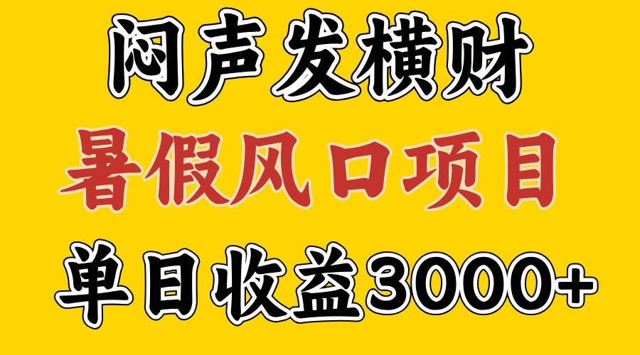 30天赚了7.5W 暑假风口项目，比较好学，2天左右上手-小鹏项目网