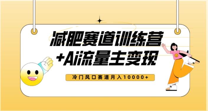 全新减肥赛道AI流量主+训练营变现玩法教程，蓝海冷门赛道小白轻松上手，月入10000+【揭秘】-小鹏项目网