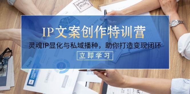IP文案创作特训营，灵魂IP显化与私域播种，助你打造变现闭环(14节课)-小鹏项目网