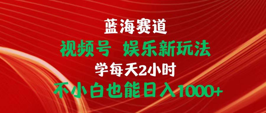 蓝海赛道视频号 娱乐新玩法每天2小时小白也能日入1000+-小鹏项目网