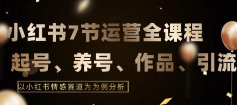 7节小红书运营实战全教程，结合最新情感赛道，打通小红书运营全流程【揭秘】-小鹏项目网
