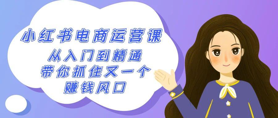 2024小红书-电商运营课，从入门到精通，带你抓住又一个赚钱风口(50节课)-小鹏项目网