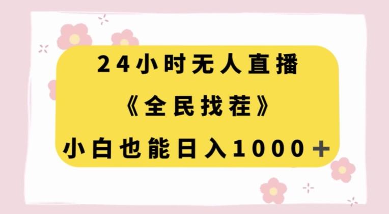 24小时无人直播，全民找茬，小白也能日入1000+【揭秘】-小鹏项目网