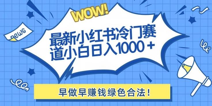 最新小红书冷门赛道日入1000+一部手机小白轻松-小鹏项目网