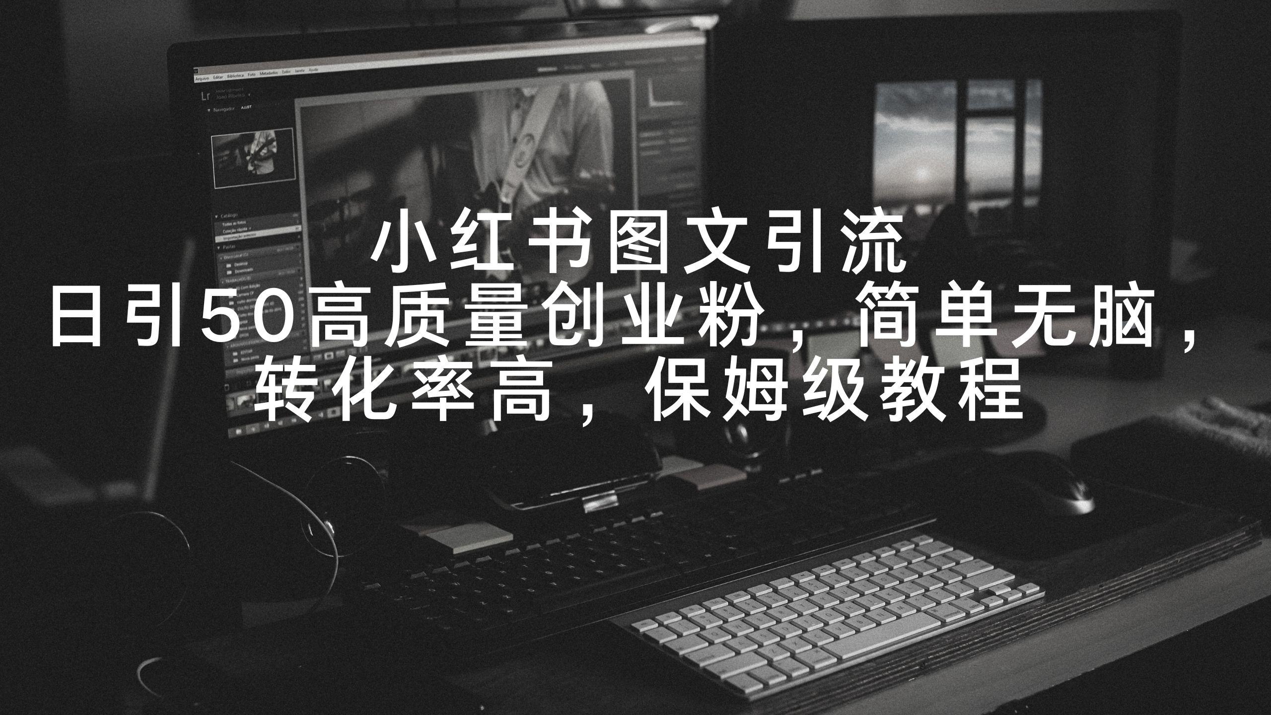小红书图文引流，日引50高质量创业粉，简单无脑，转化率高，保姆级教程-小鹏项目网
