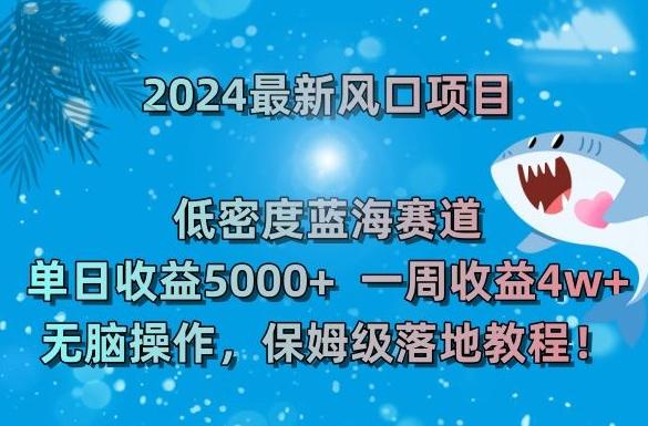 2024最新风口项目，低密度蓝海赛道，单日收益5000+，一周收益4w+！【揭秘】-小鹏项目网