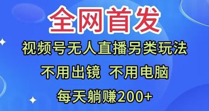 全网首发：视频号无人直播另类玩法，无需电脑，每天躺赚200+-小鹏项目网