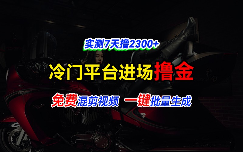 全新冷门平台vivo视频，快速免费进场搞米，通过混剪视频一键批量生成，实测7天撸2300+-小鹏项目网