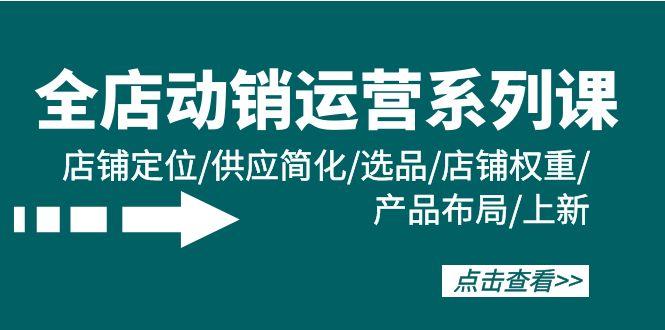(9845期)全店·动销运营系列课：店铺定位/供应简化/选品/店铺权重/产品布局/上新-小鹏项目网