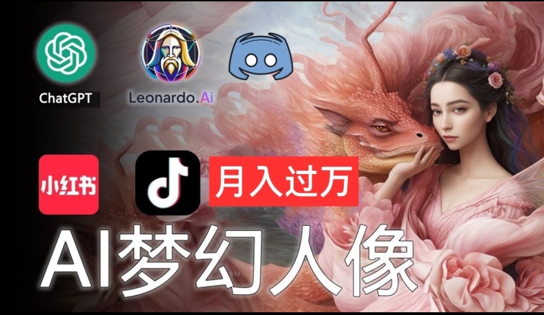 AI摄影梦幻人像：零基础也能月入过万的秘密【揭秘】-小鹏项目网