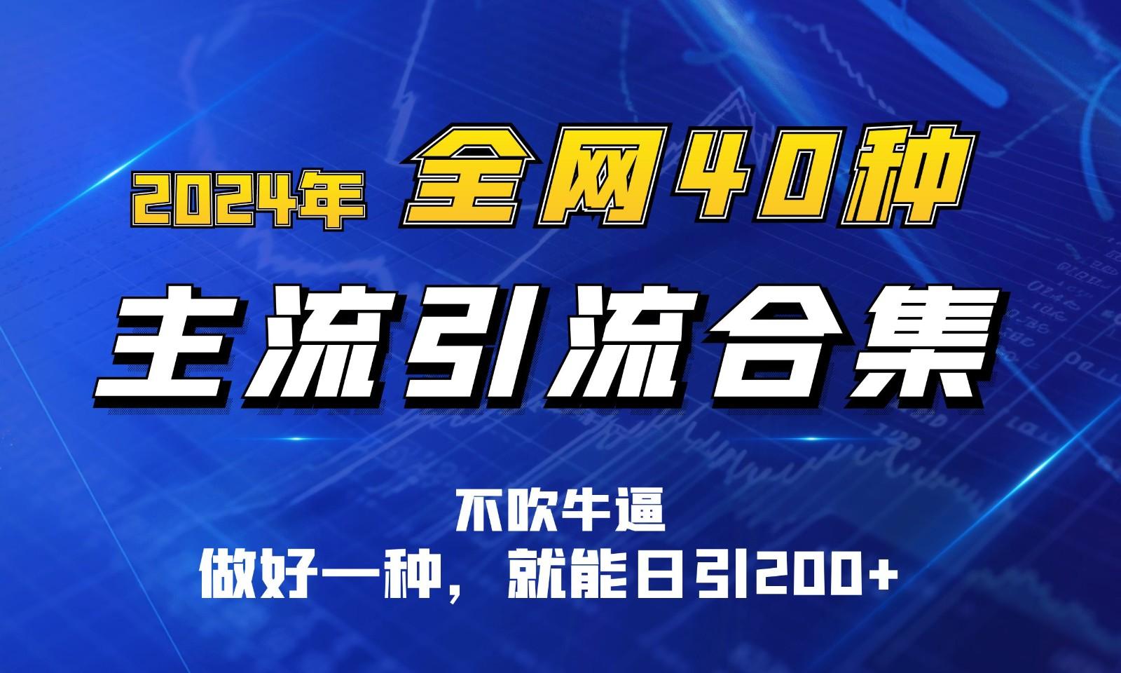 2024年全网40种暴力引流合计，做好一样就能日引100+-小鹏项目网