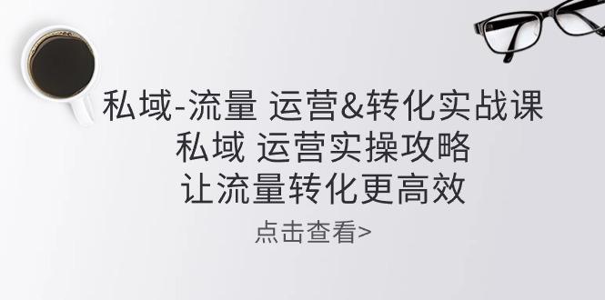 私域-流量 运营&转化实操课：私域 运营实操攻略 让流量转化更高效-小鹏项目网