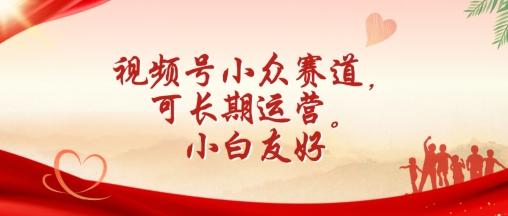 视频号小众赛道，可长期运营，小白友好【揭秘】-小鹏项目网