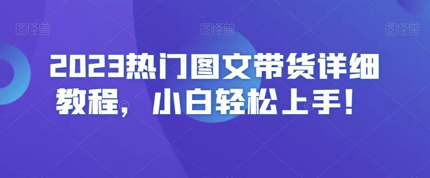 2023热门图文带货详细教程，小白轻松上手！-小鹏项目网