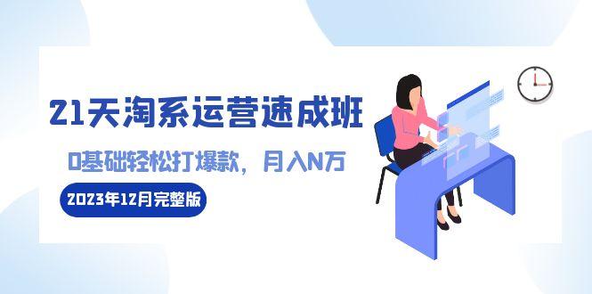 21天淘系运营-速成班2023年12月完整版：0基础轻松打爆款，月入N万-110节课-小鹏项目网