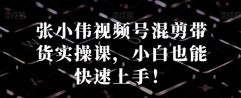 张小伟视频号混剪带货实操课，小白也能快速上手！-小鹏项目网