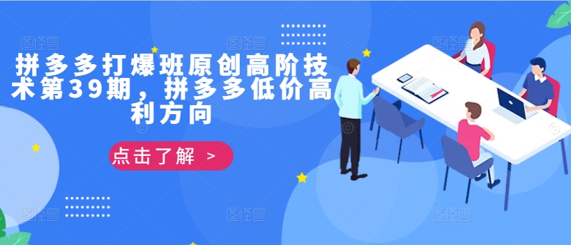 拼多多打爆班原创高阶技术第39期，拼多多低价高利方向-小鹏项目网