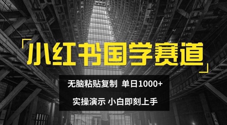 小红书国学赛道，无脑粘贴复制，单日1K，实操演示，小白即刻上手【揭秘】-小鹏项目网