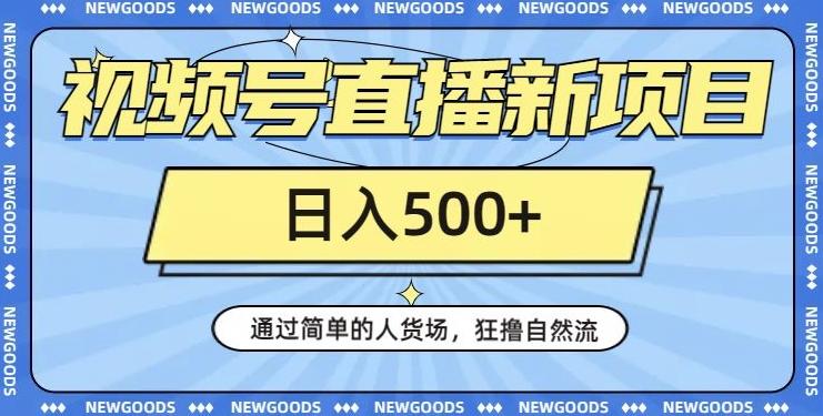 视频号直播新项目，通过简单的人货场，狂撸自然流，日入500+【260G资料】-小鹏项目网