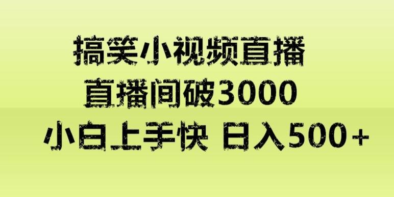 快手直播搞笑小视频解说，适合批量矩阵，日入300-500+-小鹏项目网