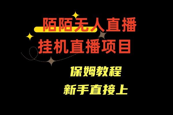收费1980的，陌陌无人直播，通道人数少，新手容易上手-小鹏项目网
