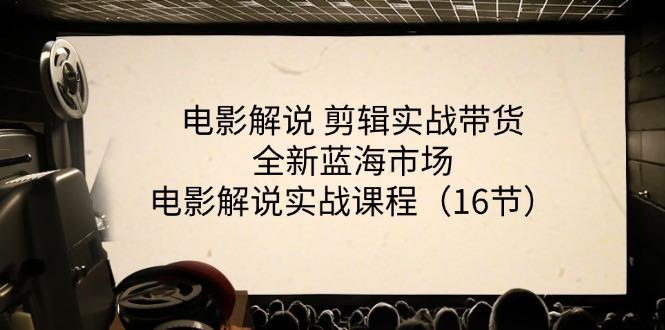 电影解说 剪辑实战带货全新蓝海市场，电影解说实战课程(16节-小鹏项目网