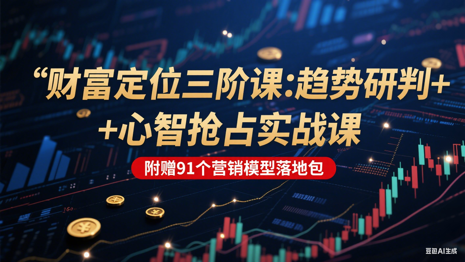 财富定位三阶：趋势研判 + 心智抢占实战课，附赠91个营销模型落地包-小鹏项目网