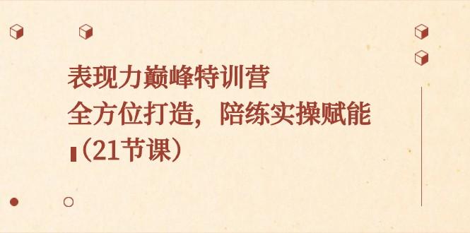 表现力巅峰特训营，全方位打造，陪练实操赋能（21节课）-小鹏项目网