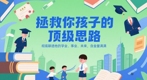 付费文章：拯救你孩子的顶级思路，彻底聊透他的学业、事业、未来，含金量满满-小鹏项目网