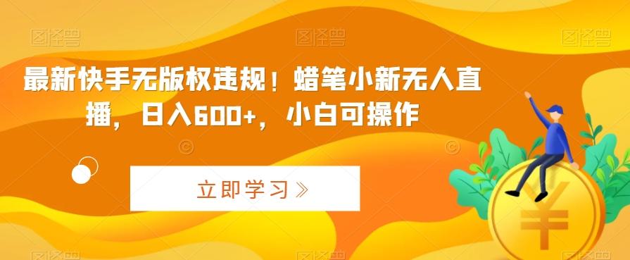 最新快手无版权违规！蜡笔小新无人直播，日入600+，小白可操作【揭秘】-小鹏项目网