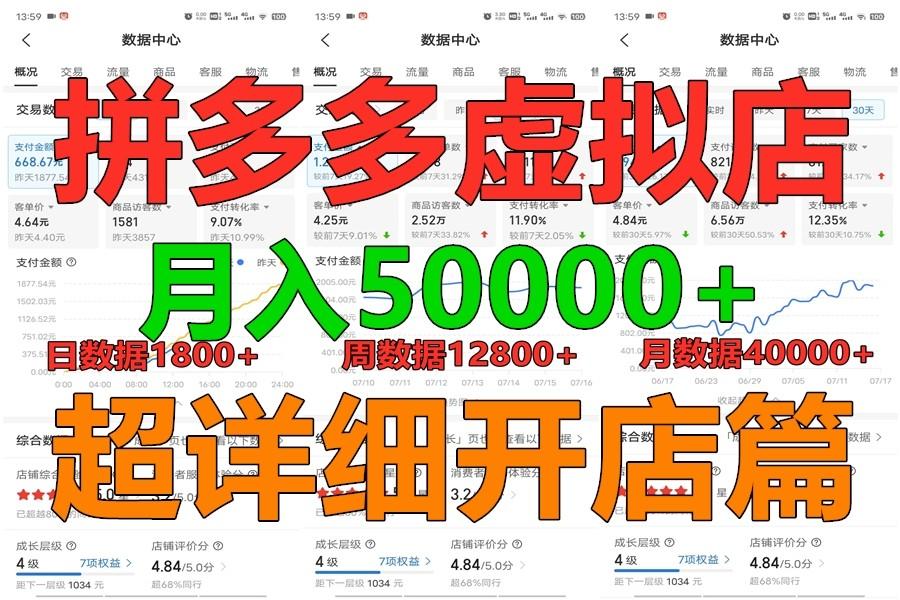 拼多多虚拟电商训练营月入40000+你也行，暴利稳定长久，副业首选-小鹏项目网