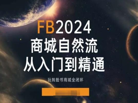 2024Faceboo商城自然流(从入门到精通)，玩转脸书商城全闭环-小鹏项目网