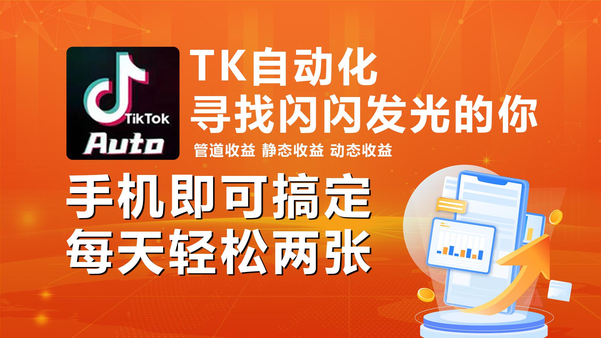 海外抖音TK自动挂机，手机全自动挂机，每天轻松搞2张-小鹏项目网