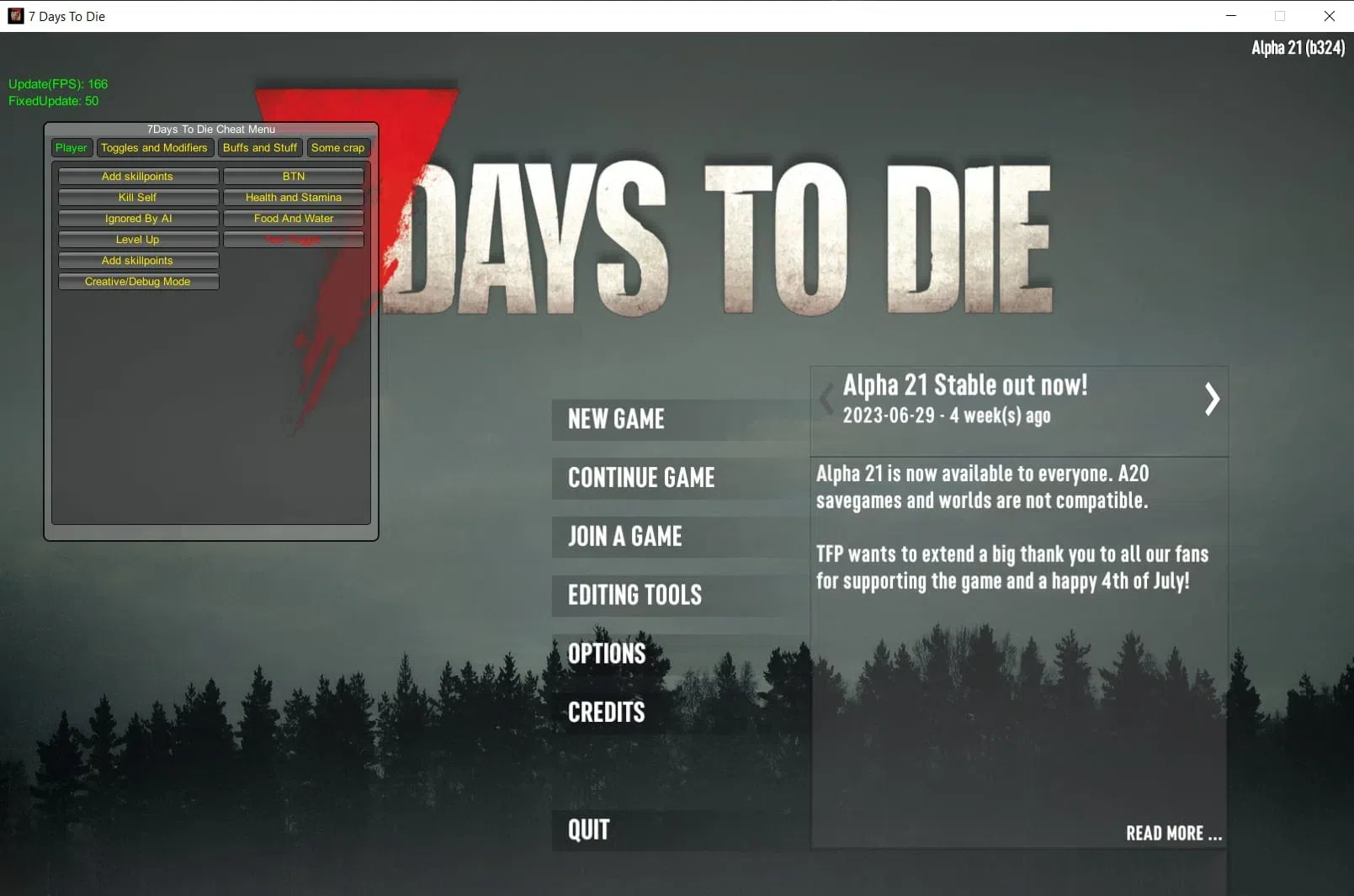 7 Days to Die 七日杀多功能修改器 v1.1.3.105 免费版-小鹏项目网