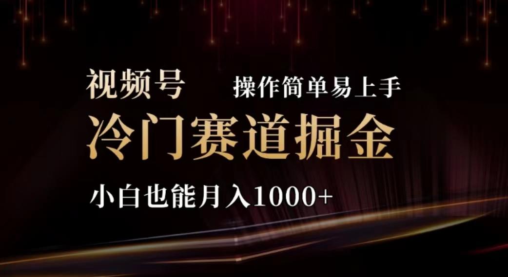 2024视频号冷门赛道掘金，操作简单轻松上手，小白也能月入1000+-小鹏项目网