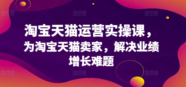淘宝天猫运营实操课，为淘宝天猫卖家，解决业绩增长难题-小鹏项目网