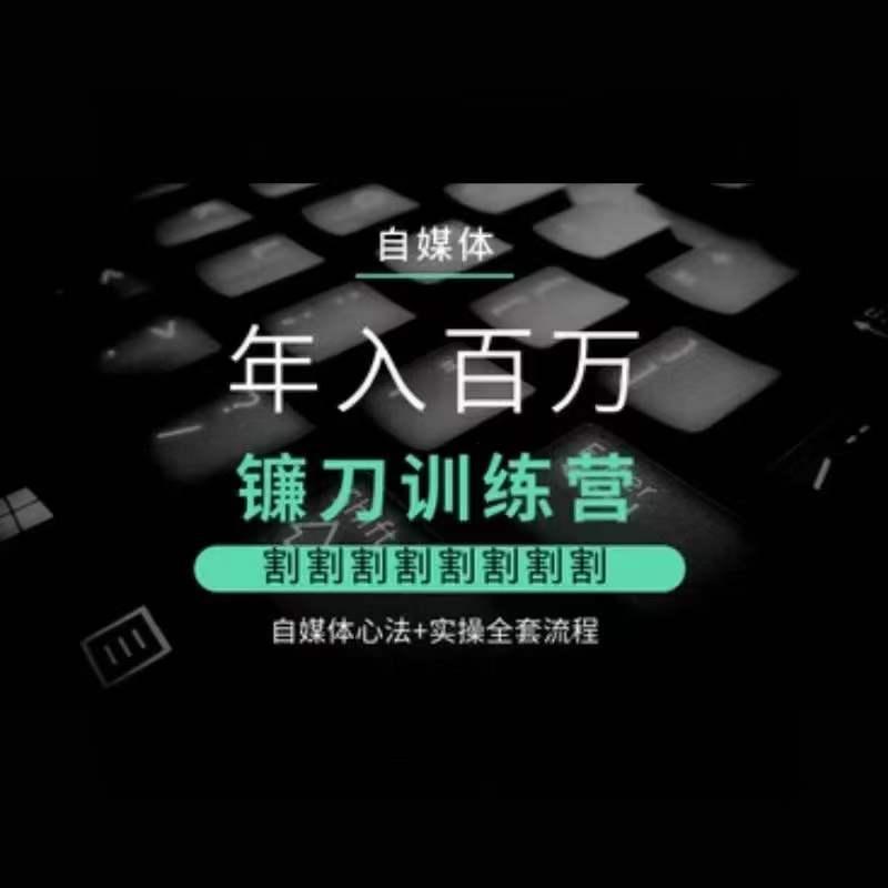自媒体年入百万镰刀训练营，割割割割割割割割，自媒体心法+实操全套流程-小鹏项目网