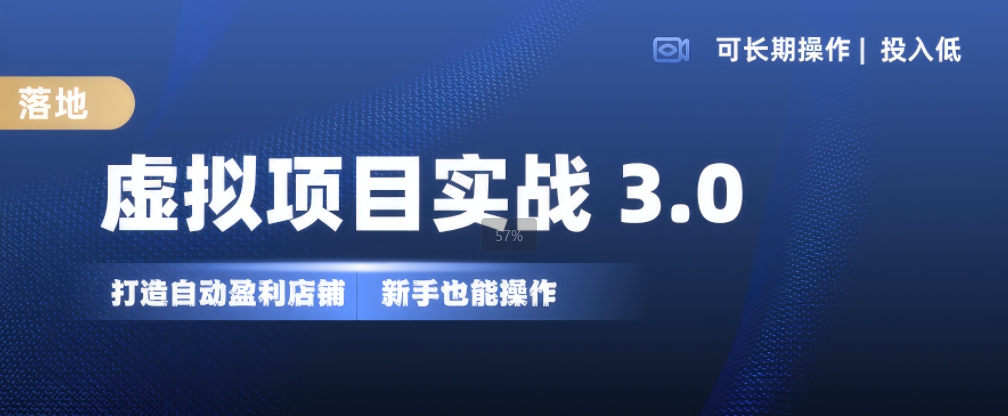 虚拟项目实战3.0，打造自动盈利店铺，可长期操作投入低，新手也能操作-小鹏项目网