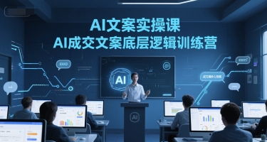 AI文案实操课，AI成交文案底层逻辑训练营-小鹏项目网