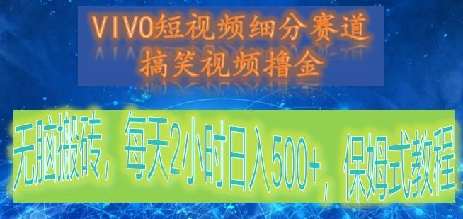 VIVO短视频细分赛道，搞笑视频撸金，无脑搬砖，每天2小时日入500+，保姆式教程-小鹏项目网
