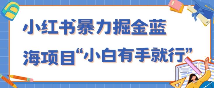 小红书暴力掘金蓝海项目，轻松日入1000+、小白有手就行（附新引流方法，不违规）-小鹏项目网